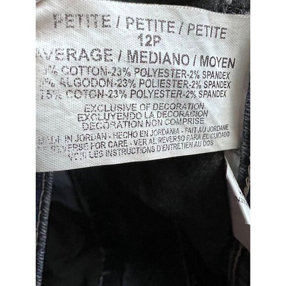 Gloria Vanderbilt Amanda Womens Blue Denim Ankle Jeans Petite 12P Stretch - Picture 6 of 7